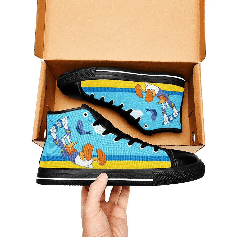 Donald Duck Custom High Top Sneakers Shoes