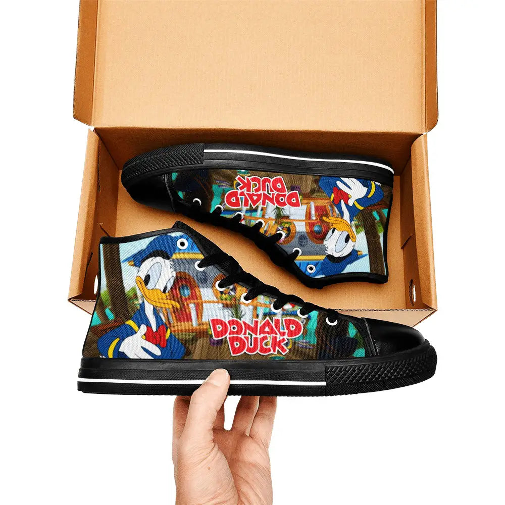 Donald Duck Custom High Top Sneakers Shoes