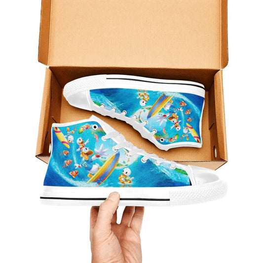 Donald Duck Custom High Top Sneakers Shoes