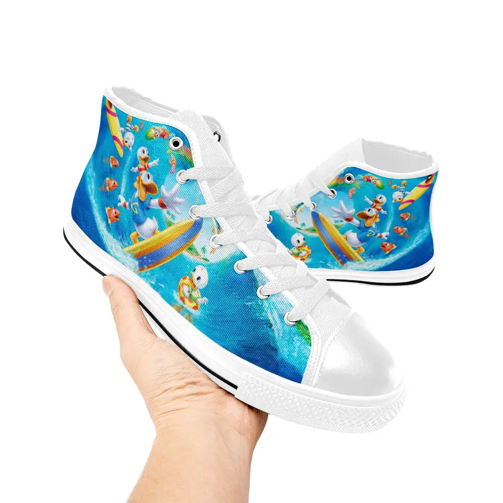 Donald Duck Custom High Top Sneakers Shoes