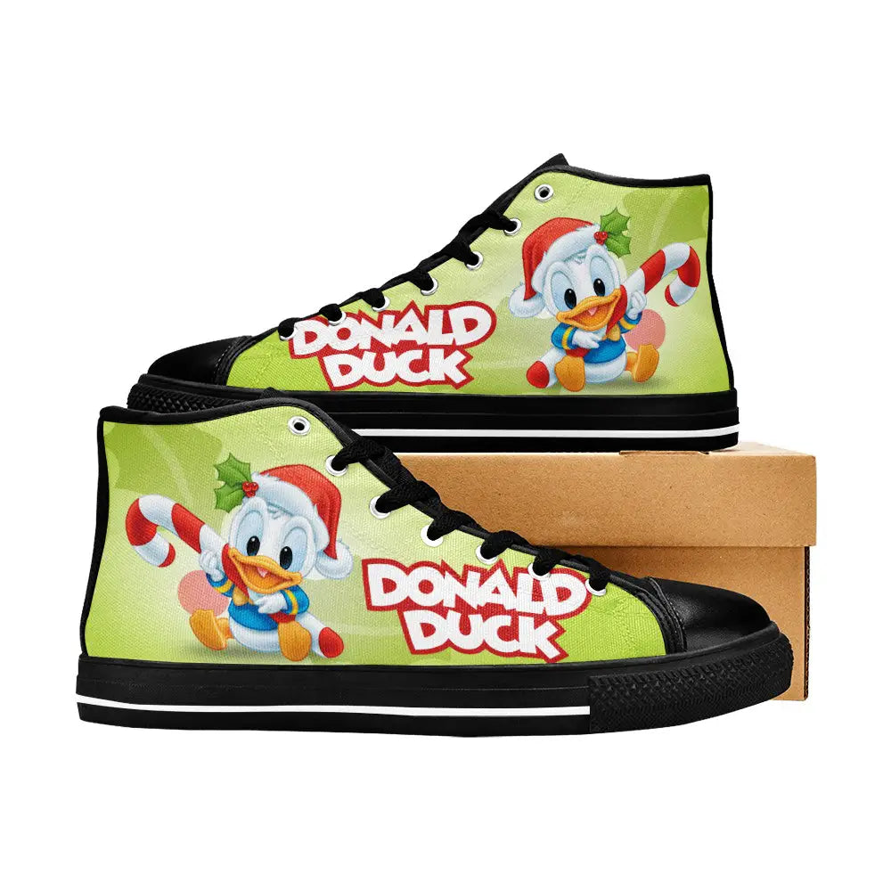 Donald Duck Christmas Custom High Top Sneakers Shoes