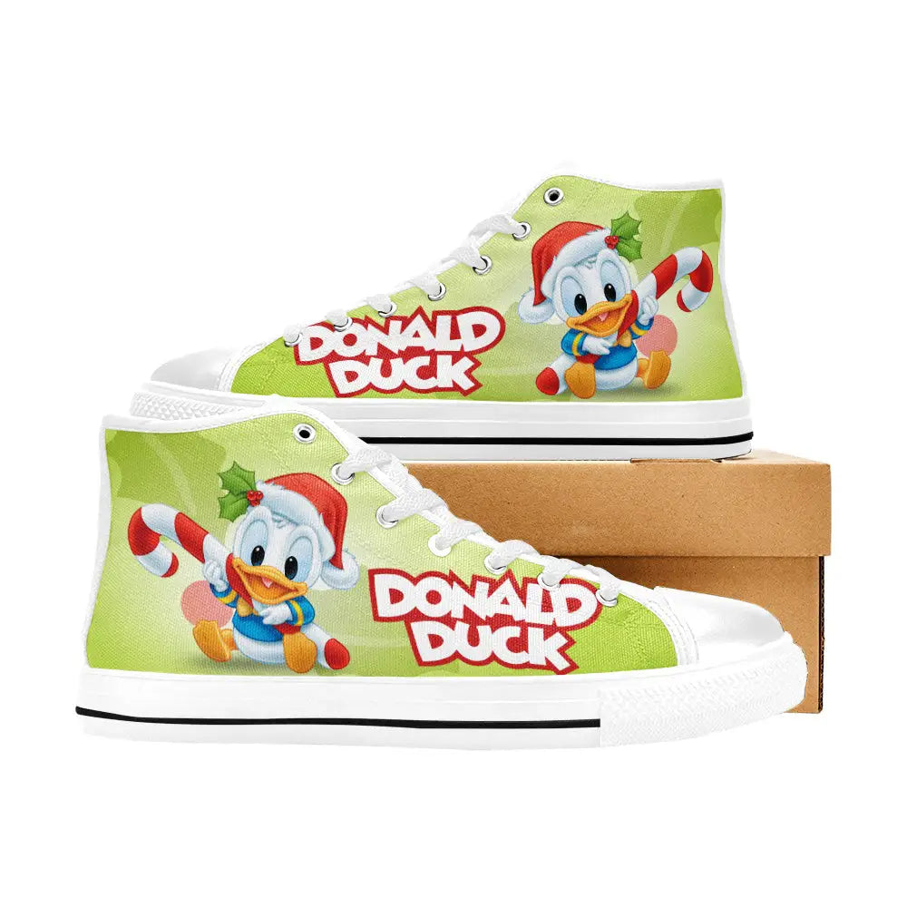 Donald Duck Christmas Custom High Top Sneakers Shoes