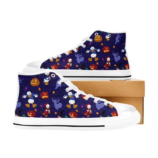 Donald Duck Helloween Custom High Top Sneakers Shoes