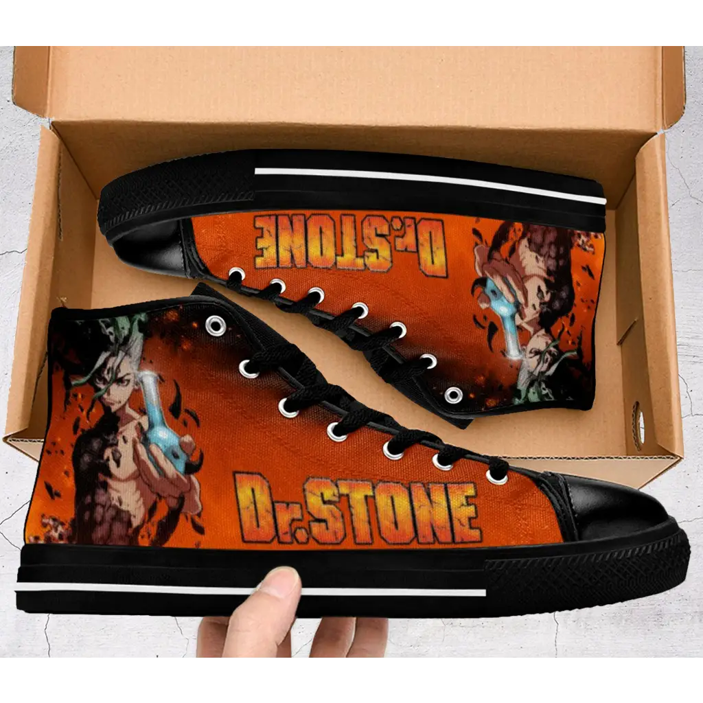 Dr Stone Ishigami Senku Shoes High Top Sneakers