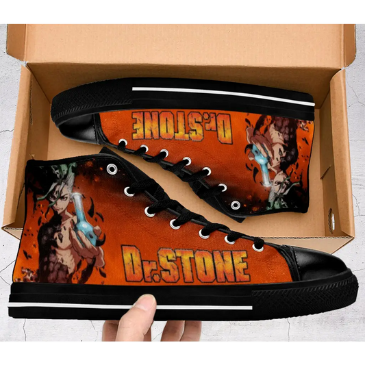 Dr Stone Ishigami Senku Shoes High Top Sneakers