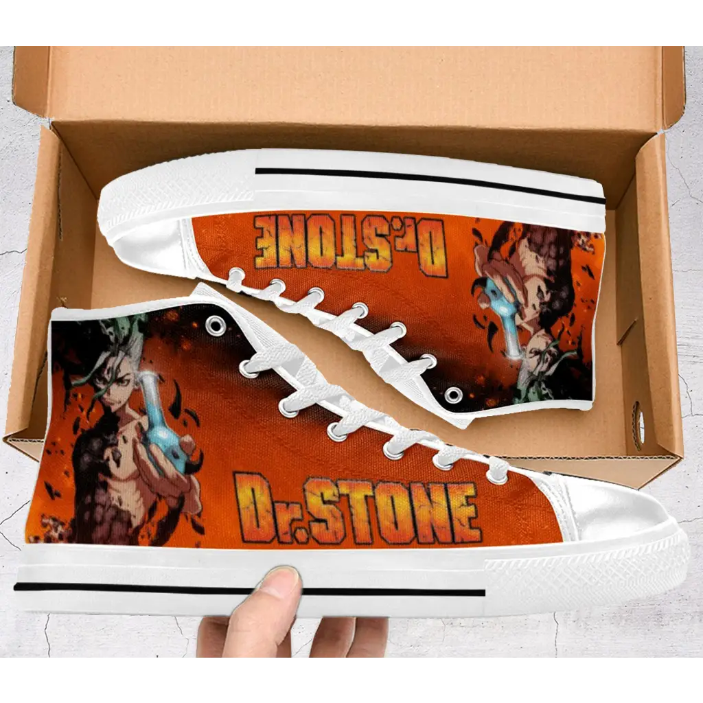 Dr Stone Ishigami Senku Shoes High Top Sneakers