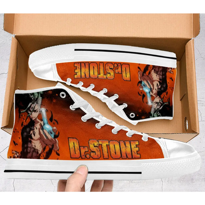 Dr Stone Ishigami Senku Shoes High Top Sneakers