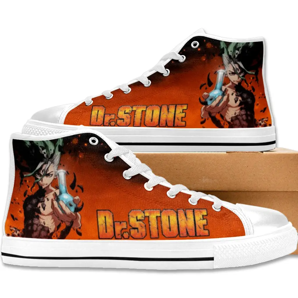 Dr Stone Ishigami Senku Shoes High Top Sneakers