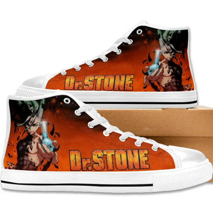 Dr Stone Ishigami Senku Shoes High Top Sneakers