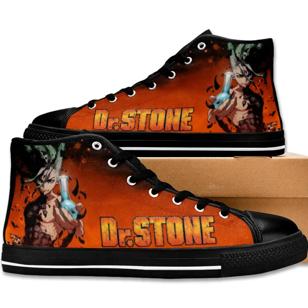 Dr Stone Ishigami Senku Shoes High Top Sneakers