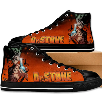 Dr Stone Ishigami Senku Shoes High Top Sneakers