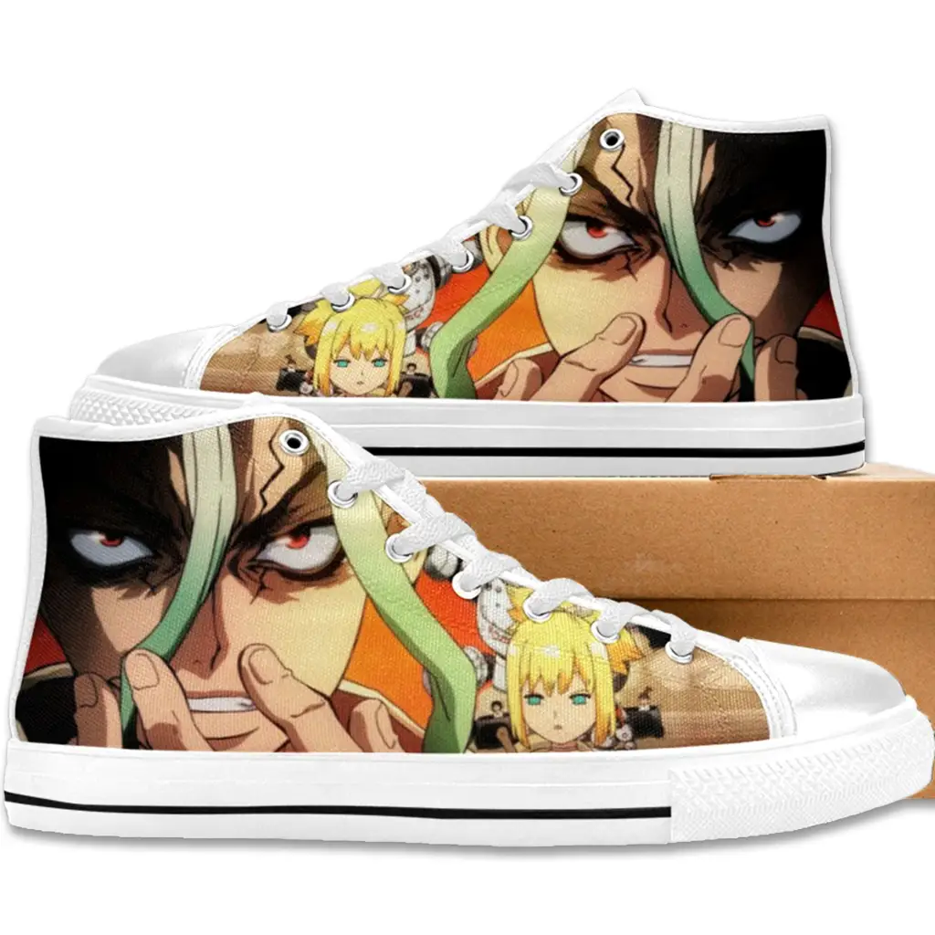 Dr Stone Ishigami Senku Shoes High Top Sneakers