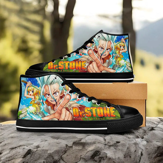 Dr Stone Kingdom of Science Shoes High Tops Sneakers for Kids and Adults