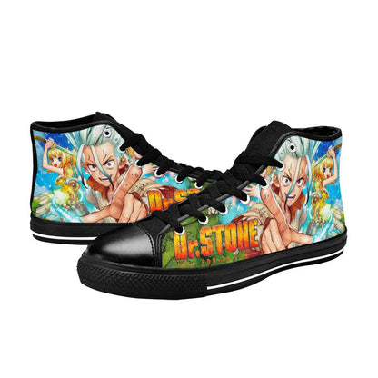 Dr Stone Kingdom of Science Shoes High Tops Sneakers for Kids and Adults