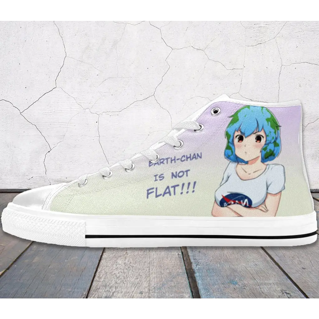 Earth Chan Anime Waifu Jokes Shoes High Top Sneakers