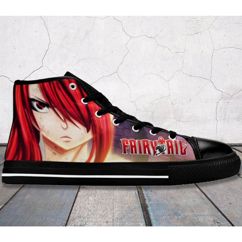 Fairy Tail Erza Scarlet Shoes High Top Sneakers