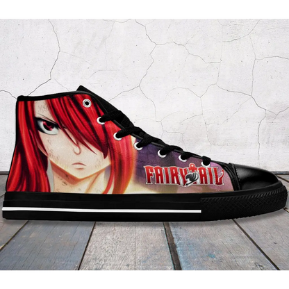 Fairy Tail Erza Scarlet Shoes High Top Sneakers