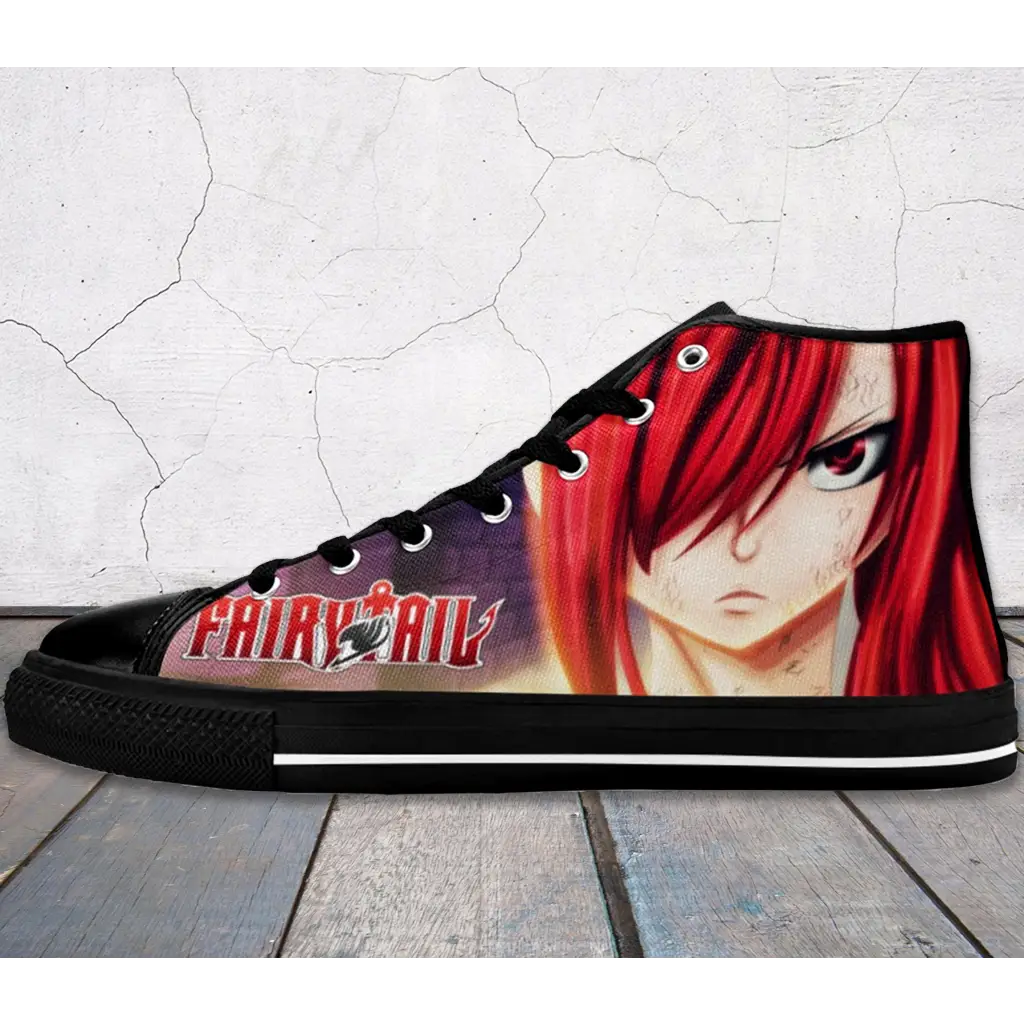 Fairy Tail Erza Scarlet Shoes High Top Sneakers