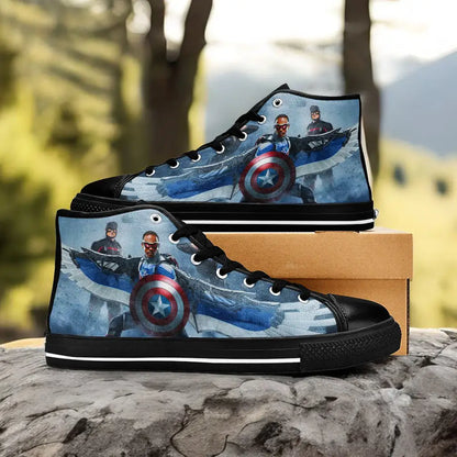 Falcon Captain America Winter Soldier Custom High Top Sneakers Shoes