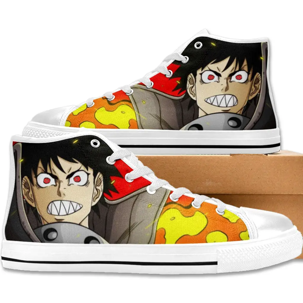 Fire Force Blazing Fire Brigade Shoes High Top Sneakers