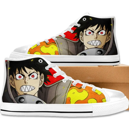 Fire Force Blazing Fire Brigade Shoes High Top Sneakers