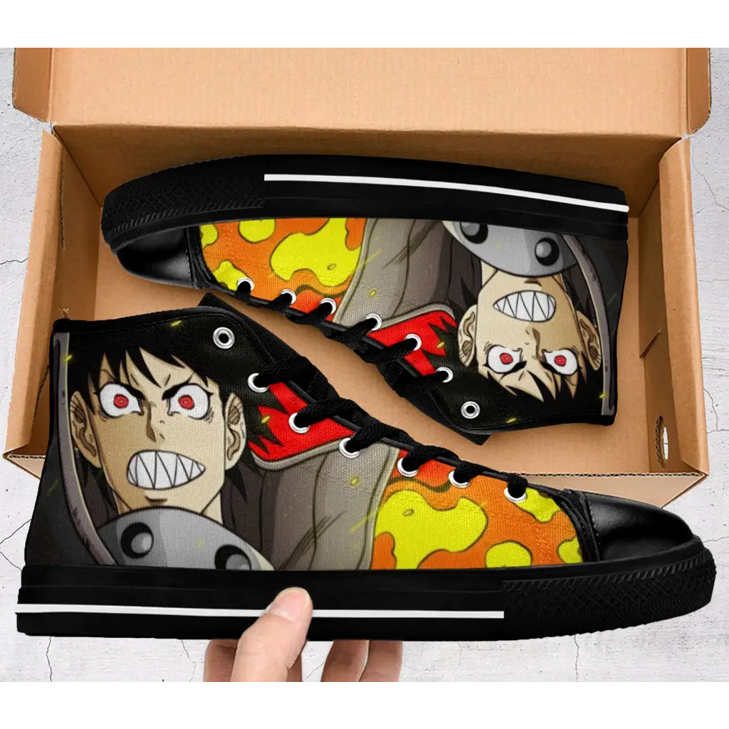 Fire Force Blazing Fire Brigade Shoes High Top Sneakers