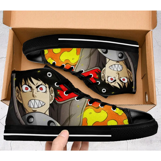 Fire Force Blazing Fire Brigade Shoes High Top Sneakers