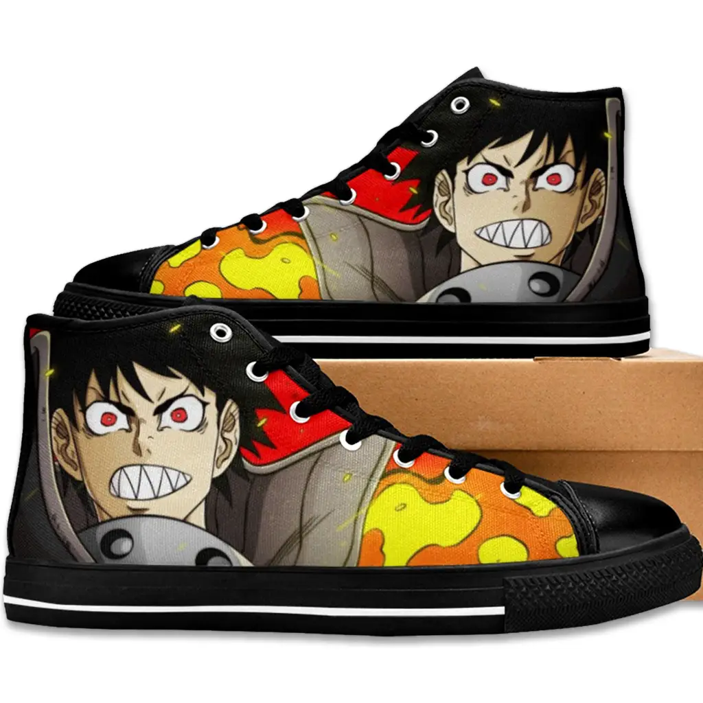 Fire Force Blazing Fire Brigade Shoes High Top Sneakers