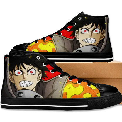 Fire Force Blazing Fire Brigade Shoes High Top Sneakers