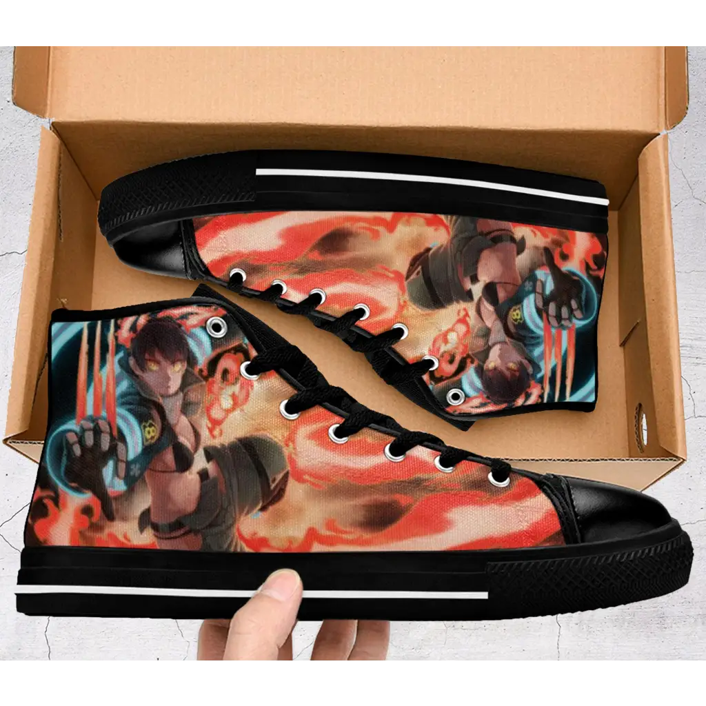 Fire Force Blazing Fire Brigade Tamaki Shoes High Top Sneakers