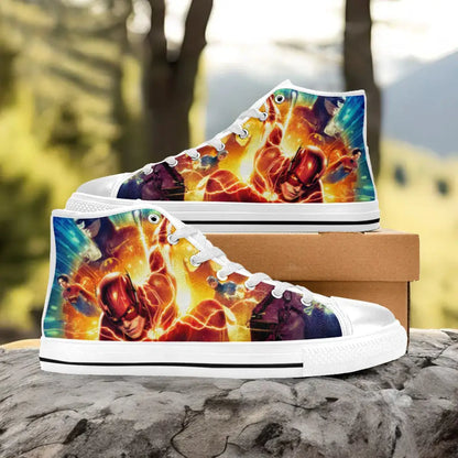 Flash Batman SuperGirl Justice League Custom High Top Sneakers Shoes