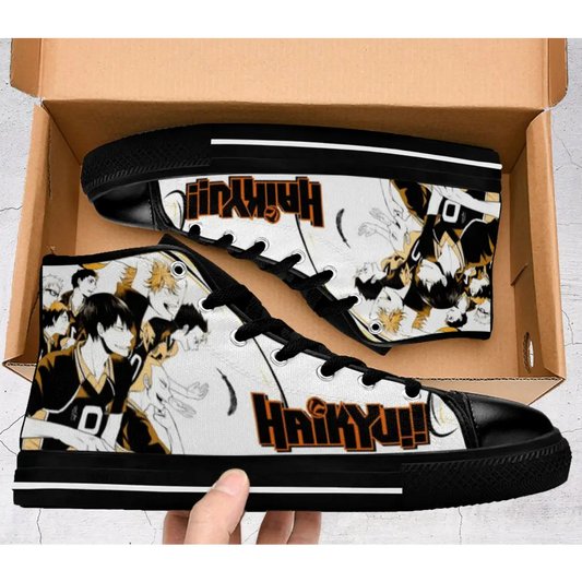 Fly High Haikyuu Hinata Voly Anime Shoes High Top Sneakers