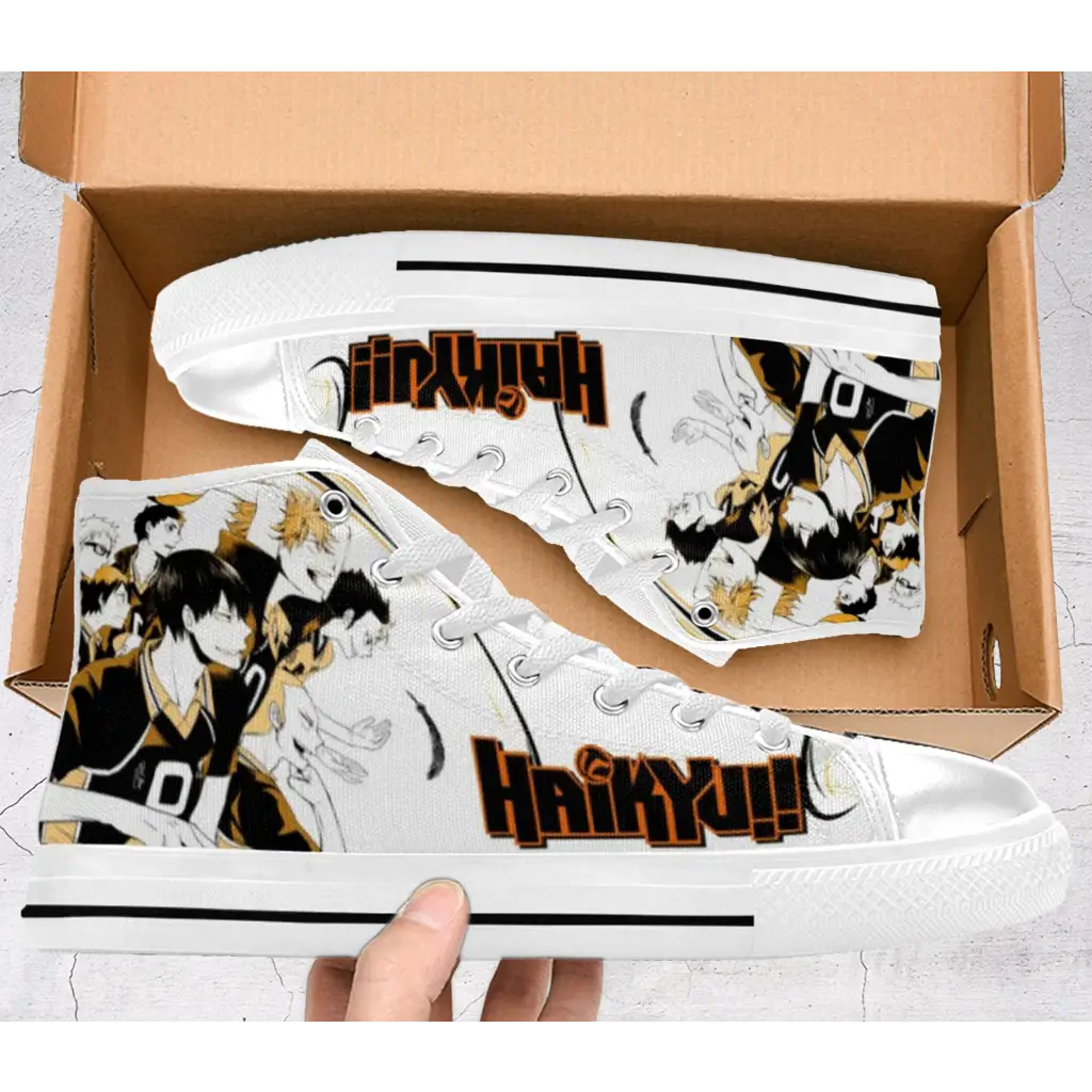 Fly High Haikyuu Hinata Voly Anime Shoes High Top Sneakers