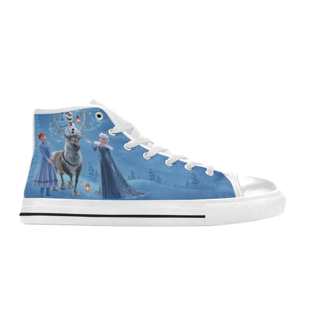 Frozen Shoes Elsa Anna Olaf Sven Winter Deer Shoes High Top Sneakers