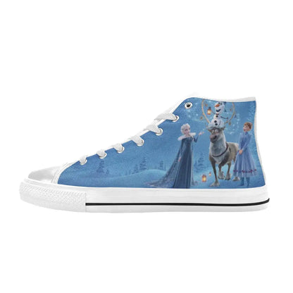 Frozen Shoes Elsa Anna Olaf Sven Winter Deer Shoes High Top Sneakers