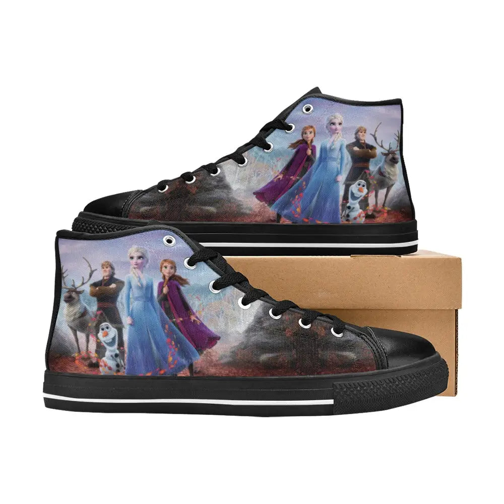 Frozen Shoes Elsa Anna Sven Olaf Shoes High Top Sneakers