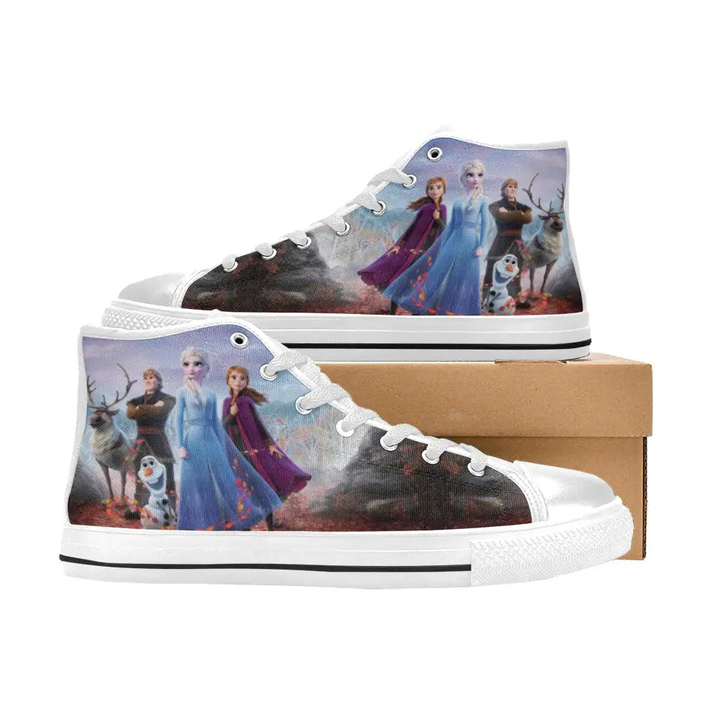 Frozen Shoes Elsa Anna Sven Olaf Shoes High Top Sneakers