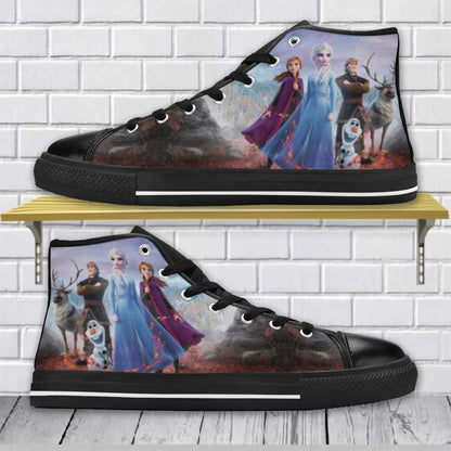 Frozen Shoes Elsa Anna Sven Olaf Shoes High Top Sneakers