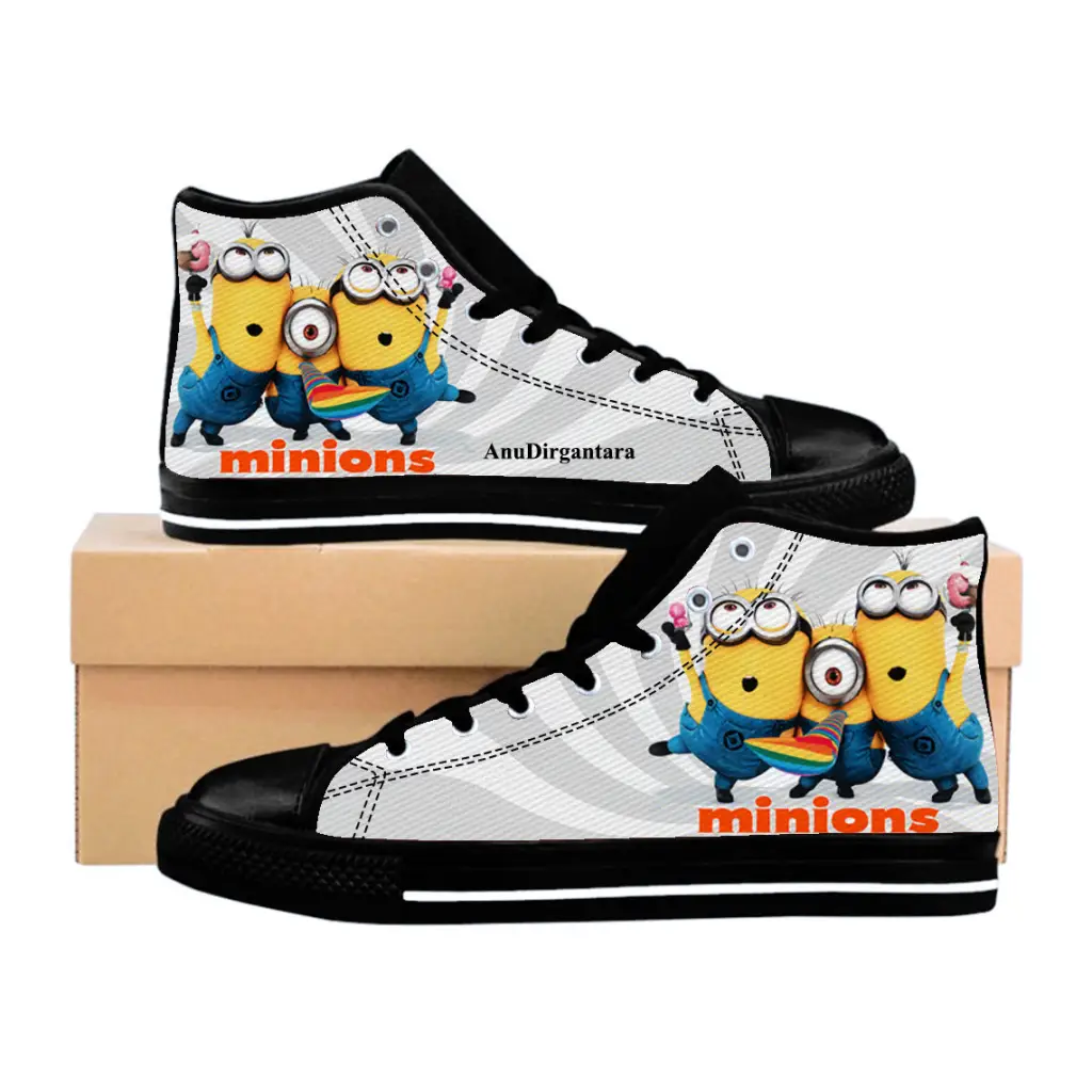 Funny Cute Minion Shoes High Top Sneakers