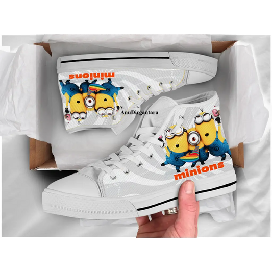 Funny Cute Minion Shoes High Top Sneakers