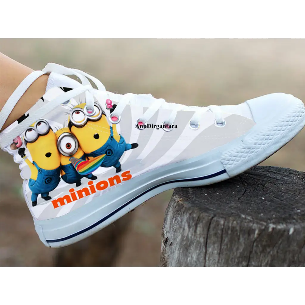 Funny Cute Minion Shoes High Top Sneakers