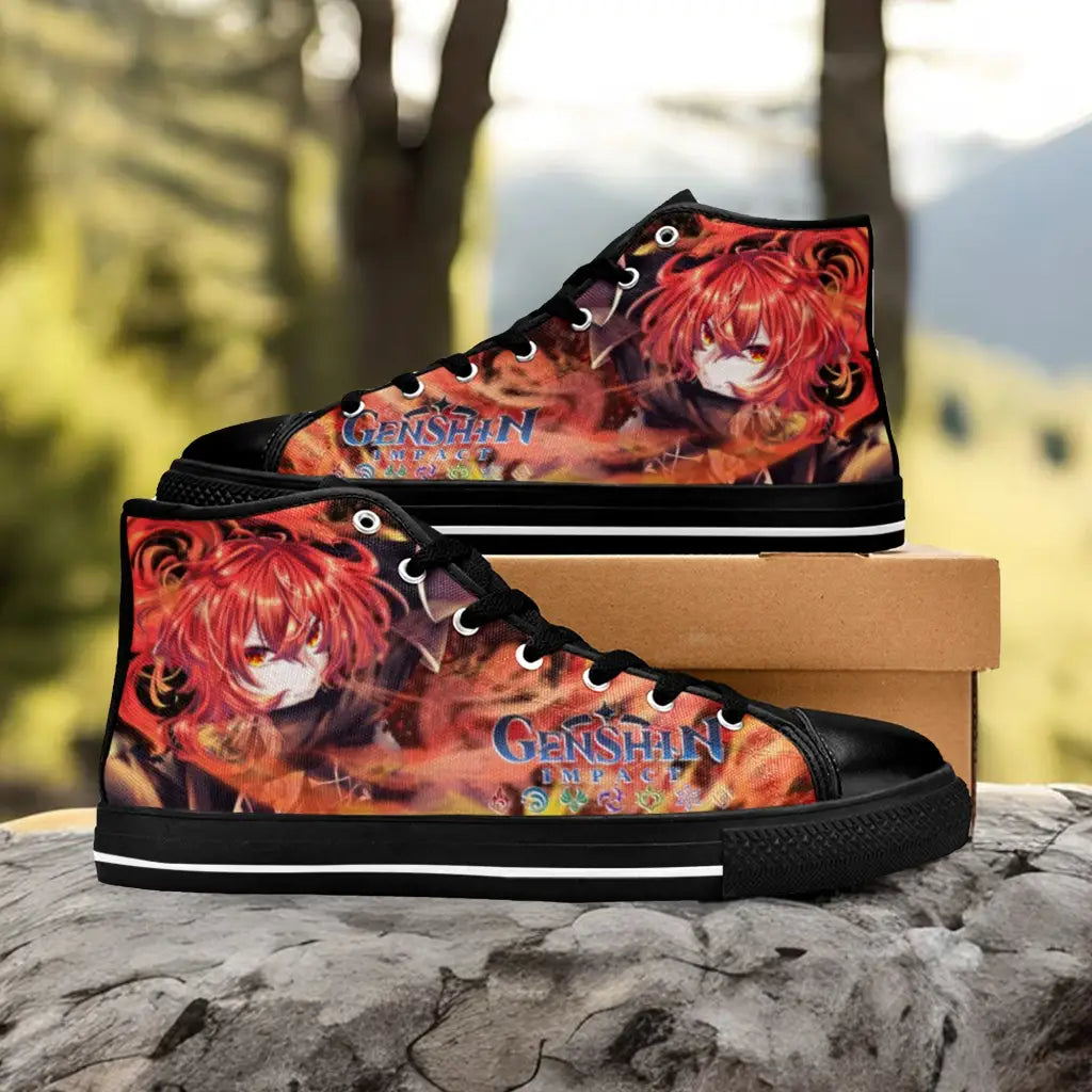 Genshin Impact Diluc Shoes High Top Sneakers