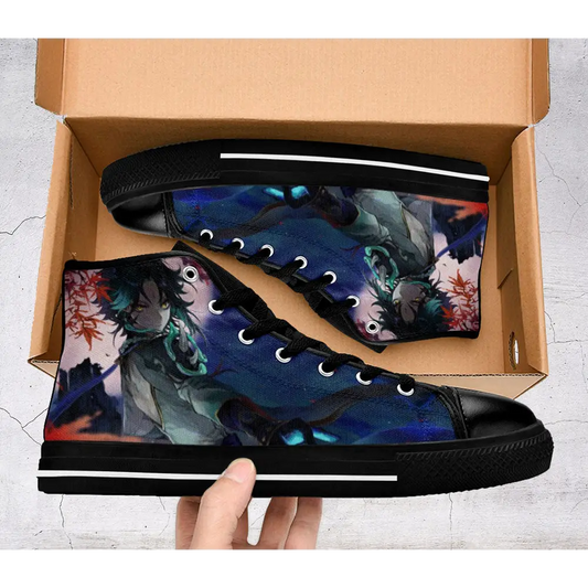 Genshin Impact Xiao Shoes High Top Sneakers