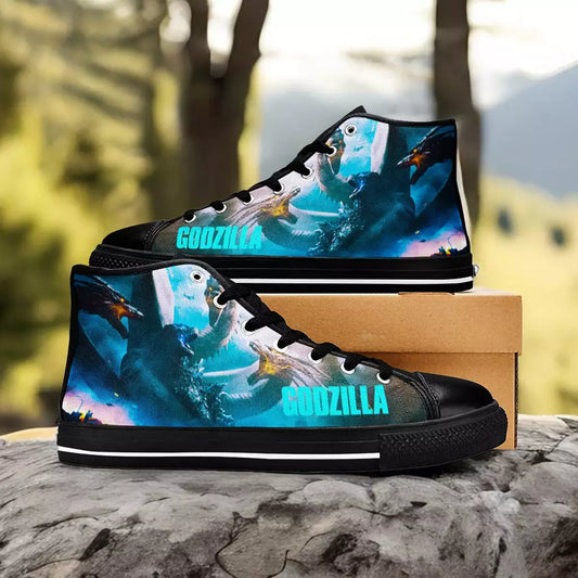 Godzilla and King Ghidorah Custom High Top Sneakers Shoes
