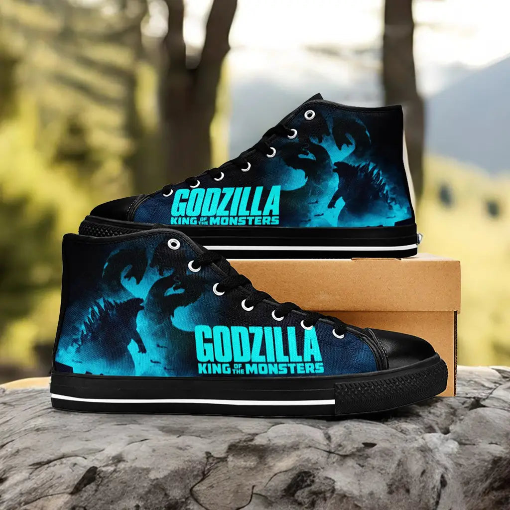 Godzilla and King Ghidorah Custom High Top Sneakers Shoes