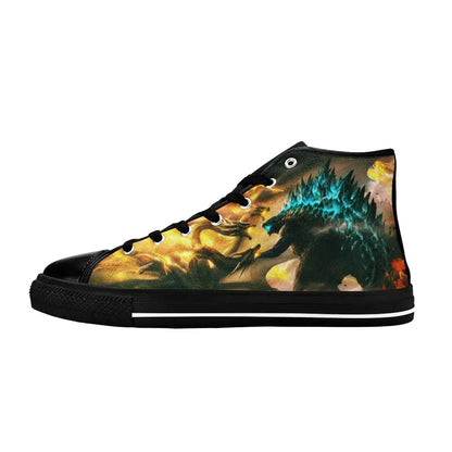 Godzilla and King Ghidorah Custom High Top Sneakers Shoes