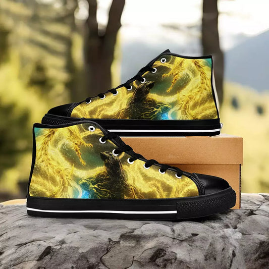 Godzilla and King Ghidorah Custom High Top Sneakers Shoes