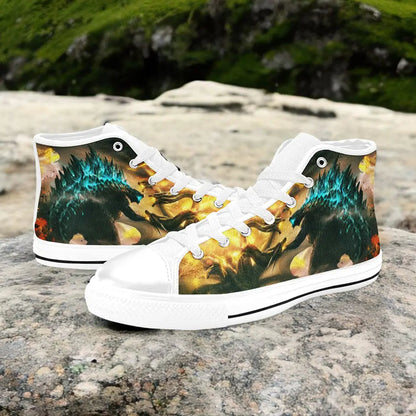 Godzilla and King Ghidorah Custom High Top Sneakers Shoes