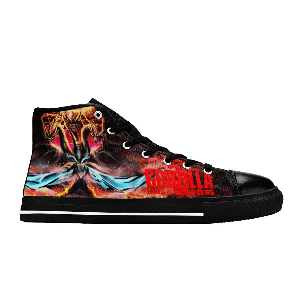 Godzilla and King Ghidorah Custom High Top Sneakers Shoes