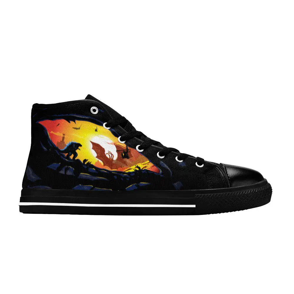 Godzilla and King Ghidorah Custom High Top Sneakers Shoes